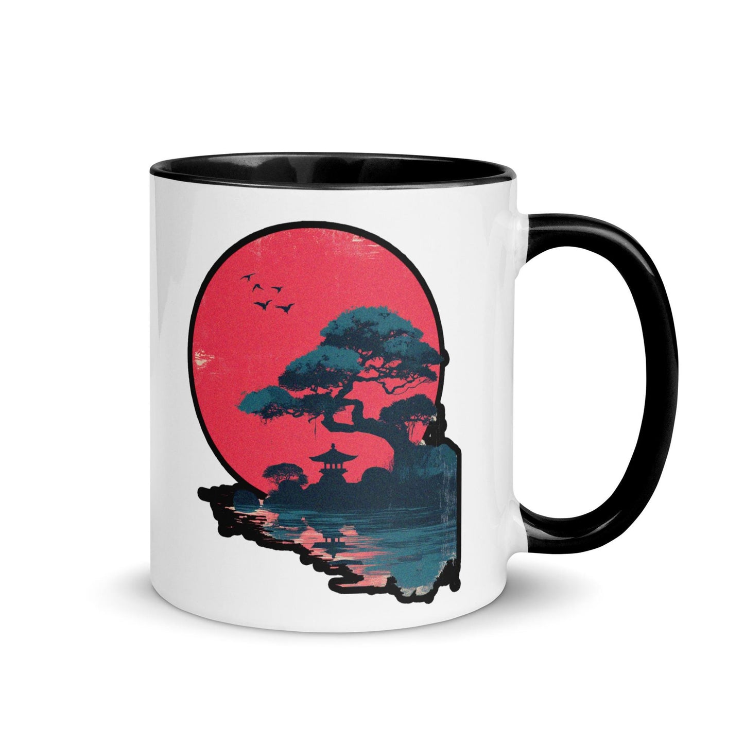 Sakura Sunrise Mug: Japan-Themed Ceramic Drinkware (11oz)