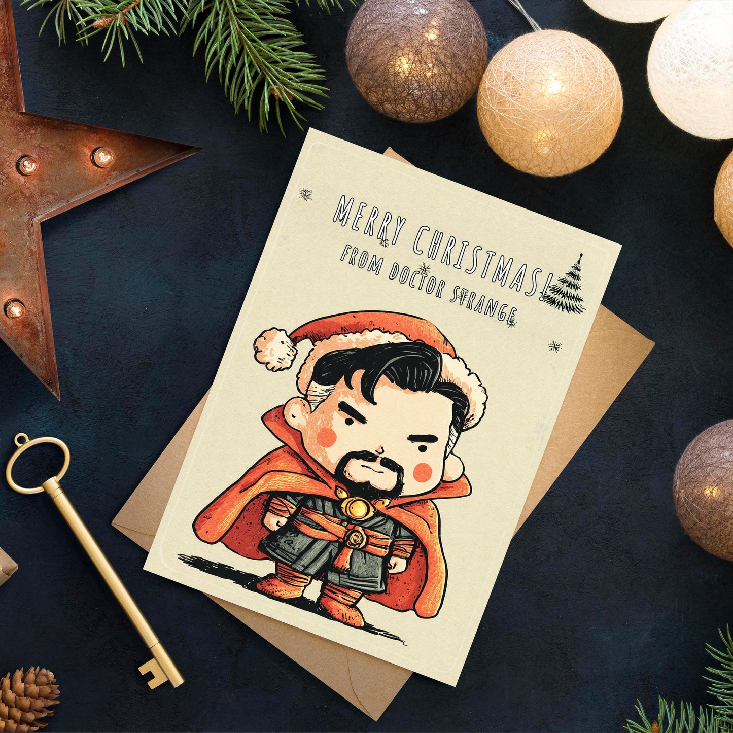 Doctor Strange Christmas Card | Dr Strange Christmas Card • Marvel Gift • Avengers Christmas Card • Funny Christmas Card • Christmas cards