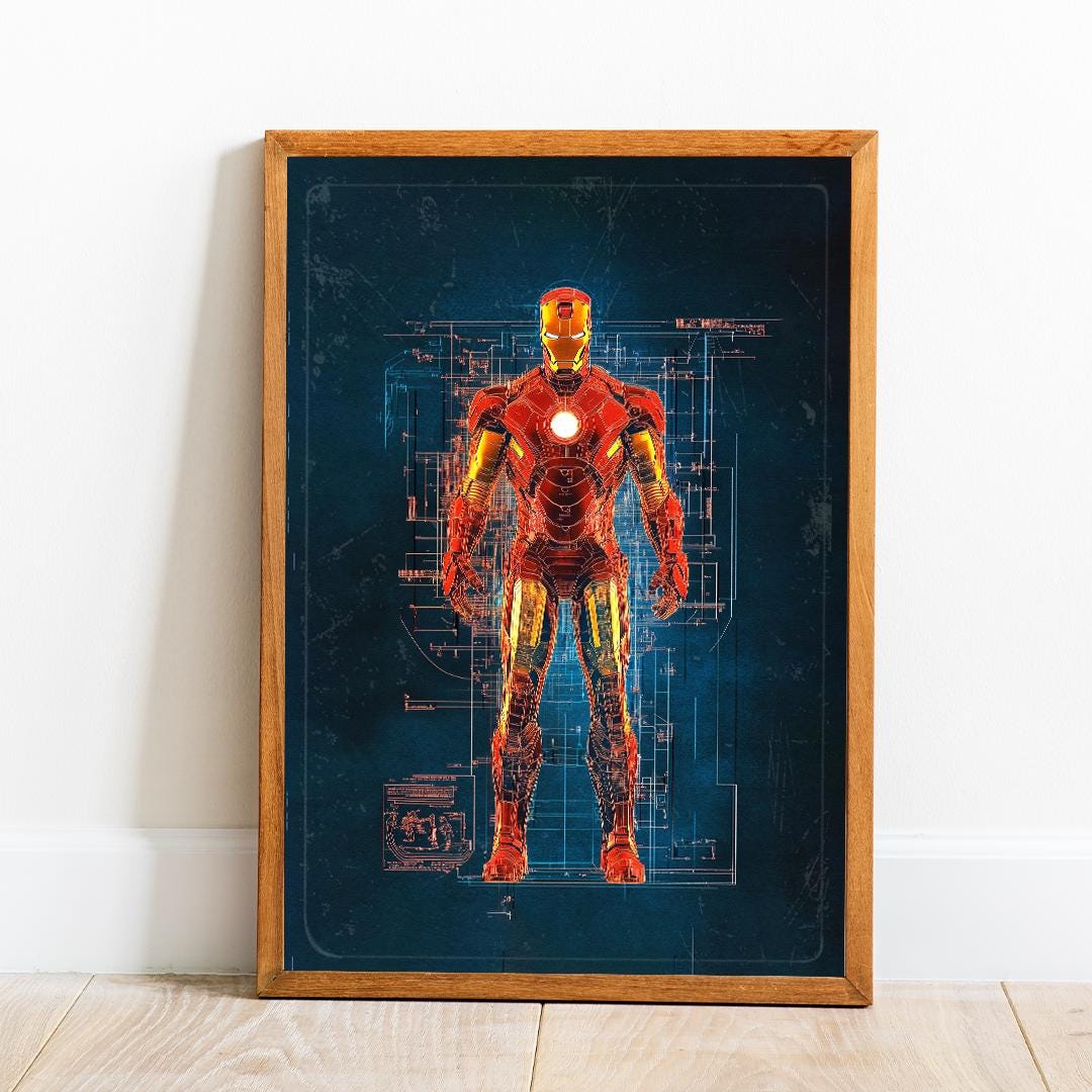 Iron Man Poster, Avengers Poster, Superhero Poster, A3, A4, A5, Comic Book Poster, Marvel Print, Marvel Poster, Gift for him, Gift for her