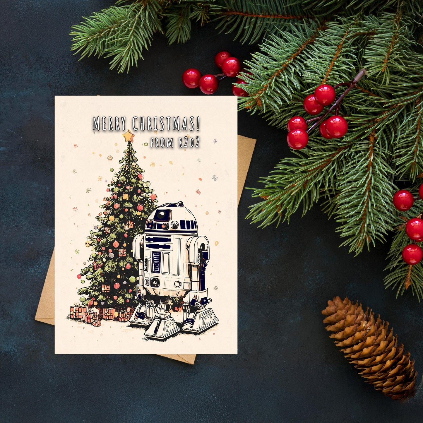 R2-D2 Christmas Card • Funny Star Wars Holiday Card