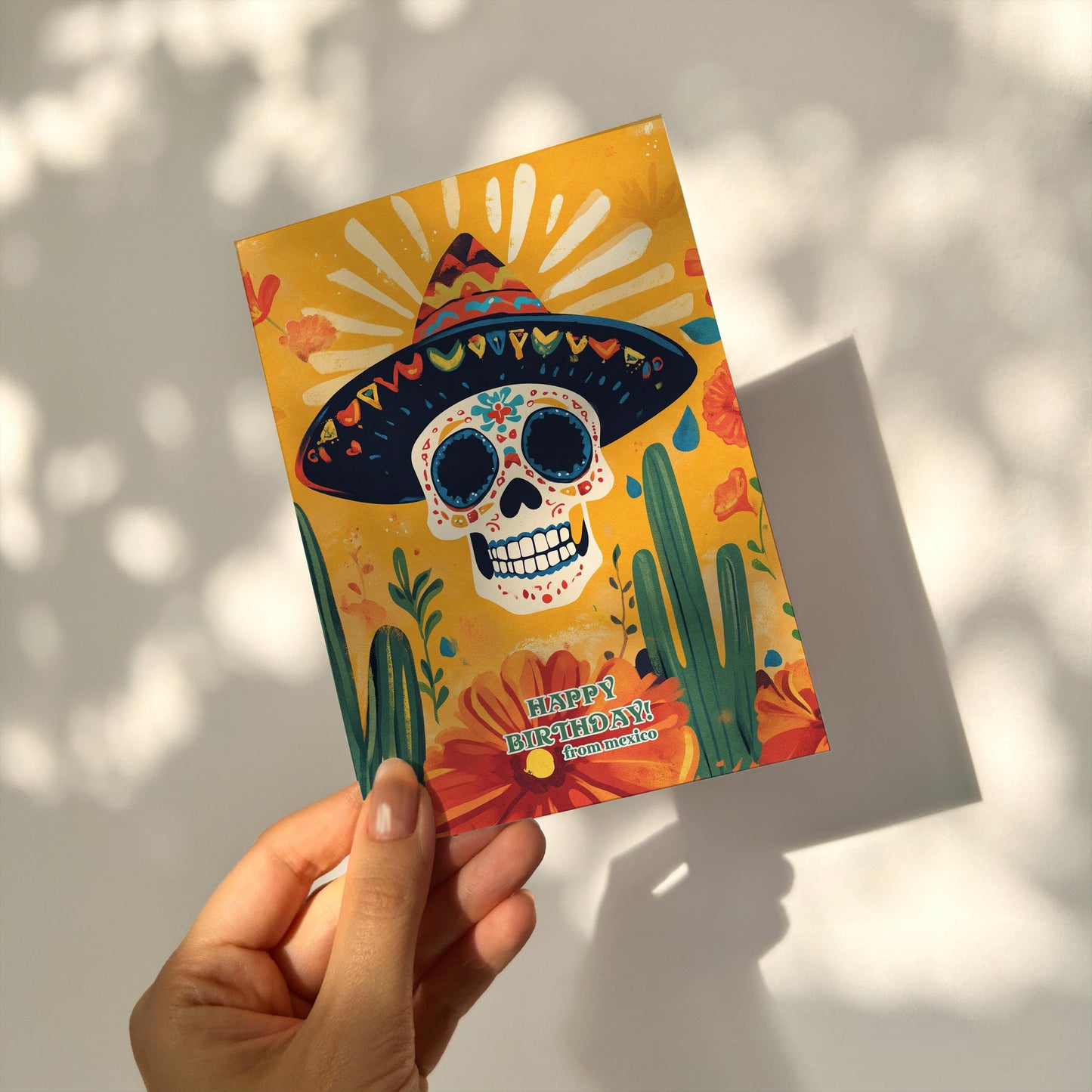 Mexico Fiesta Birthday Card: Colorful Travel Greeting Card