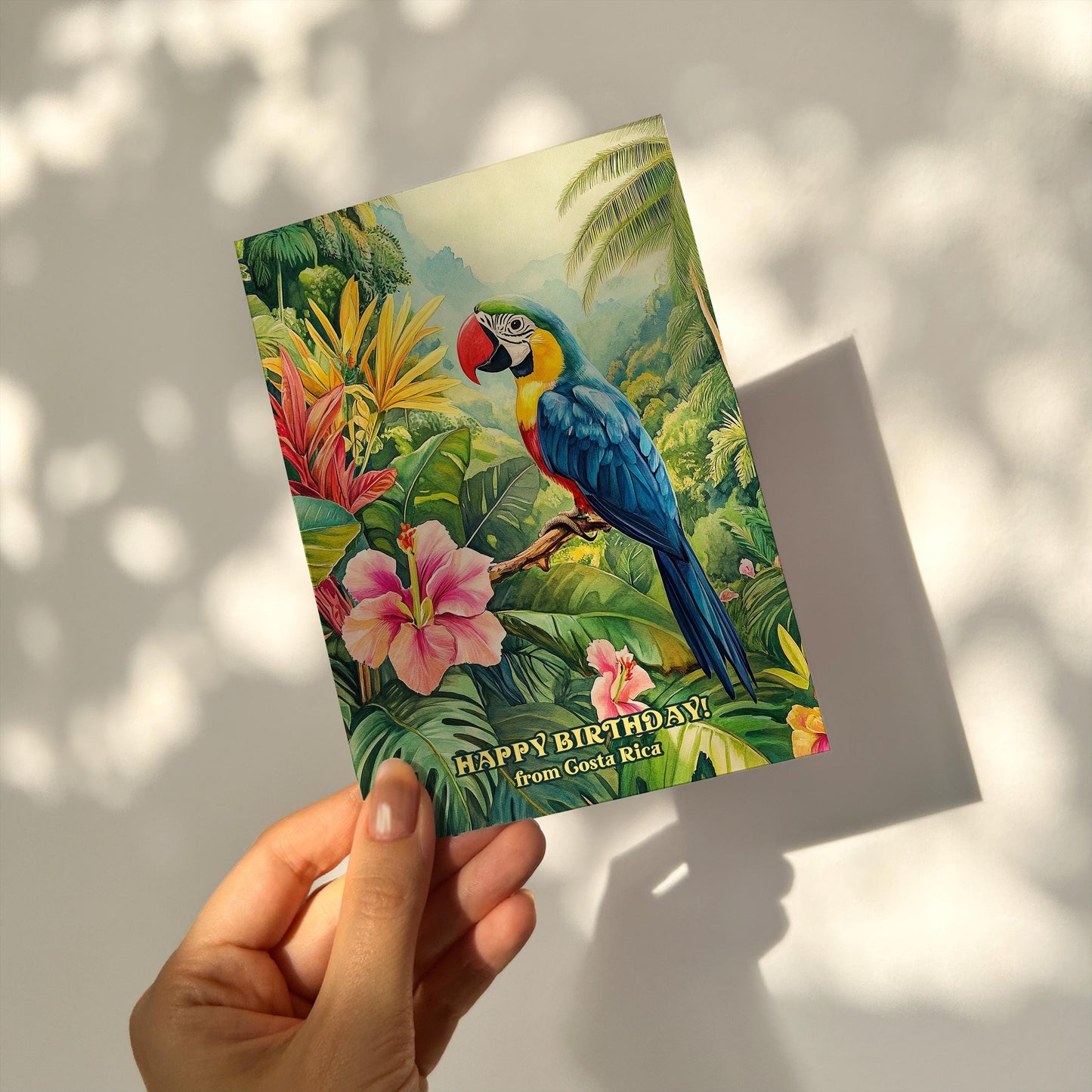 Costa Rica Birthday Card: Tropical Rainforest Travel Card
