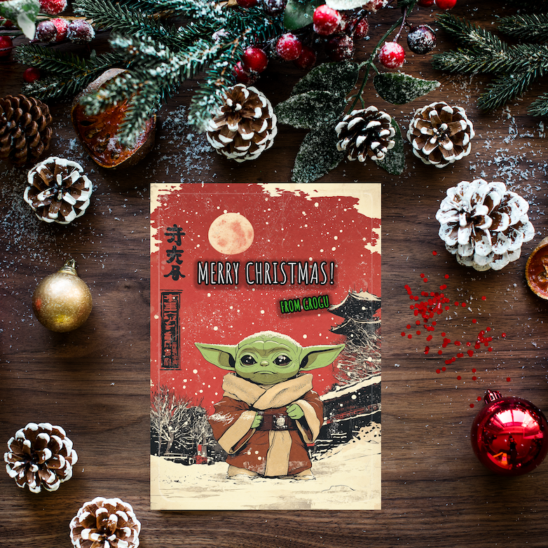 Baby Yoda Christmas Card