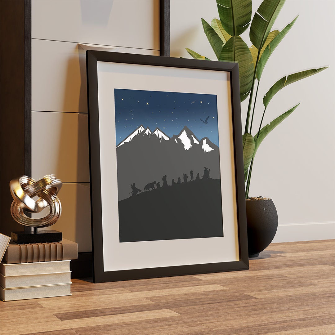 Lord Of The Rings Poster | Fellowship of the ring, LOTR Print, Lotr wall art