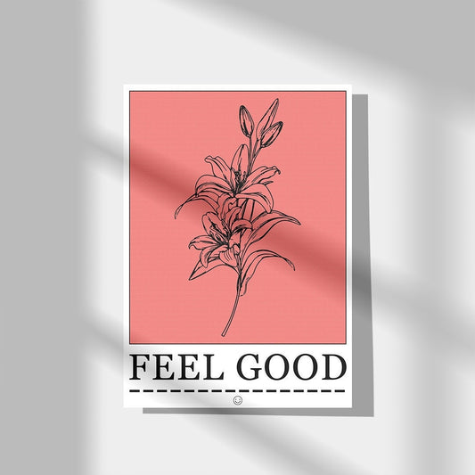 Feel Good Lily Print • Wall Art • Flower Wall Backdrop • Flower Print • Flower Poster • Gift for Her • A3/A4/A5 • Plant Poster • Art Poster