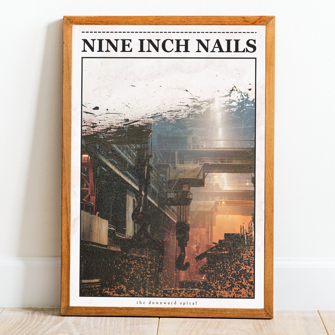 Nine Inch Nails Poster • Music Wall Art • Nine Inch Nails Print • Music Poster • The Downward Spiral • Nine Inch Nails Album Poster