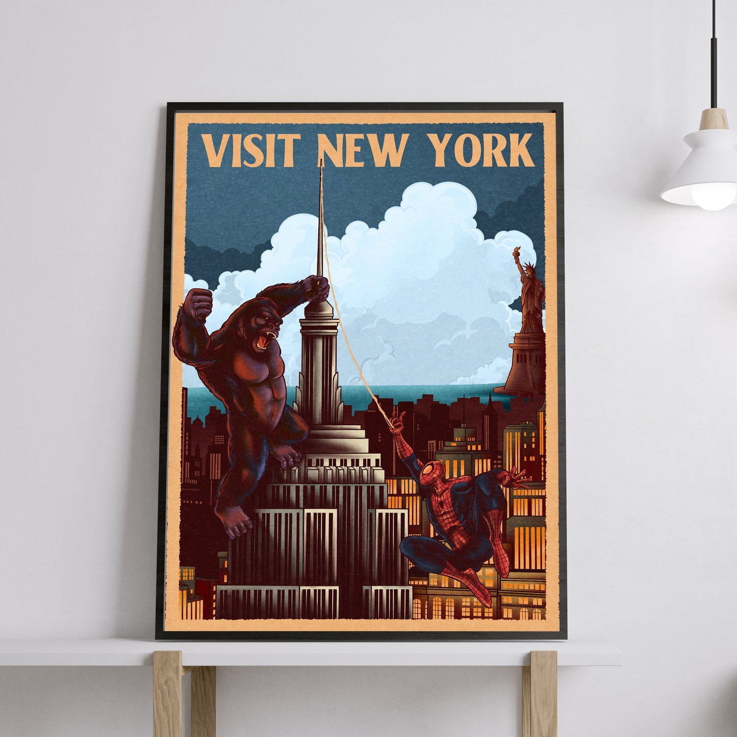 New York Spiderman Travel Poster