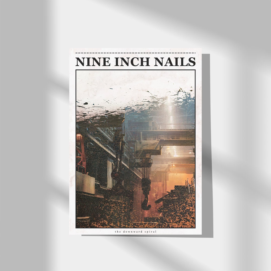 Nine Inch Nails Poster • Music Wall Art • Nine Inch Nails Print • Music Poster • The Downward Spiral • Nine Inch Nails Album Poster