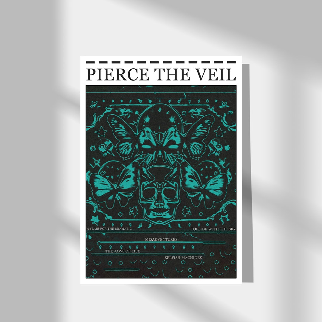 Pierce The Veil Poster, Pierce The Veil, Rock Poster, PTV, Metal Poster, Music Print, Pierce The Veil Album Print