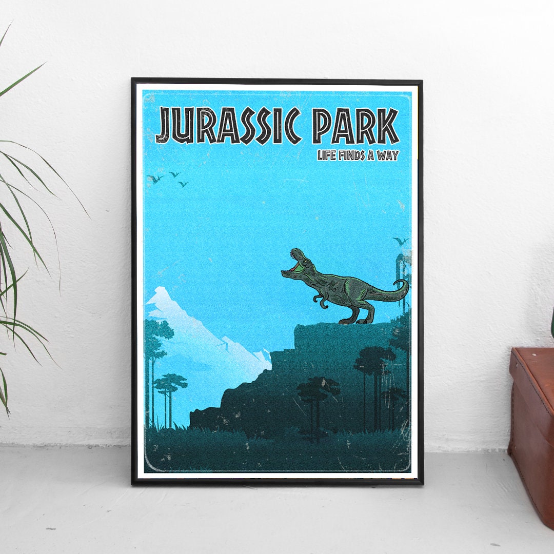 Jurassic Park Poster, Jurassic World Print, A3, A4, A5, Comic Book Poster