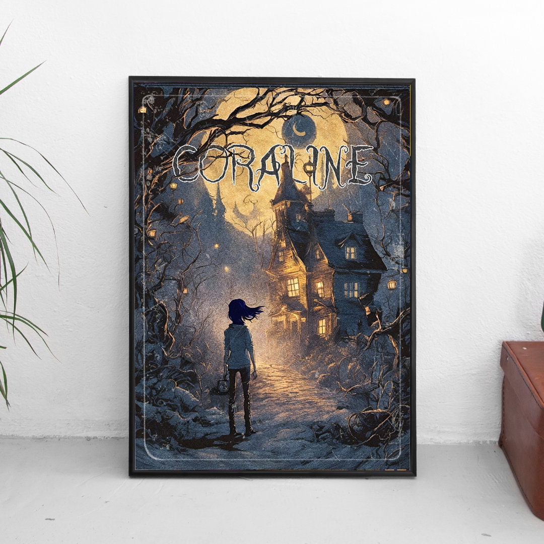 Coraline Poster, Coraline print, A3, A4, A5, Comic Book Poster, Tim Burton