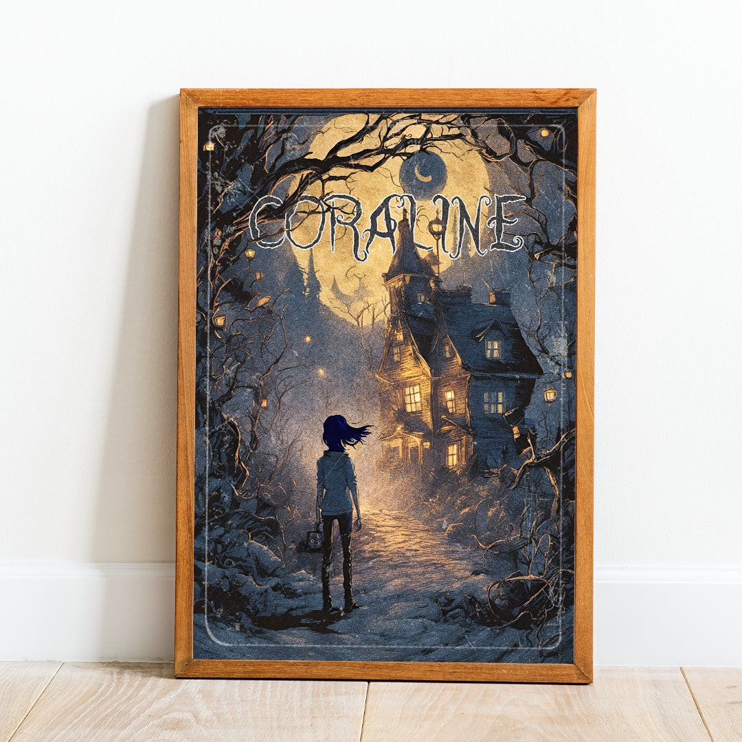 Coraline Poster, Coraline print, A3, A4, A5, Comic Book Poster, Tim Burton