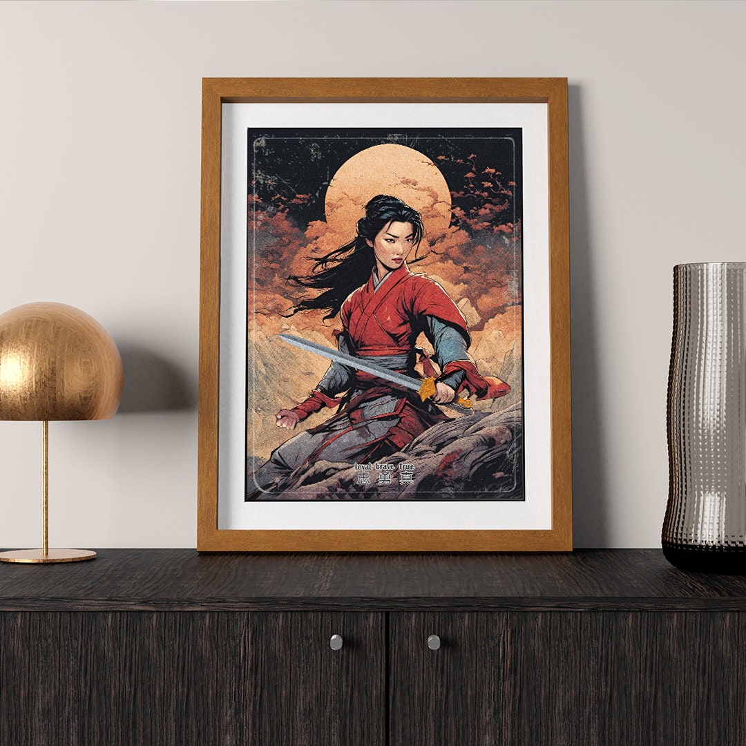Mulan Poster, Mulan Print, A3, A4, A5, Comic Book Poster, Disney Print,Disney Poster