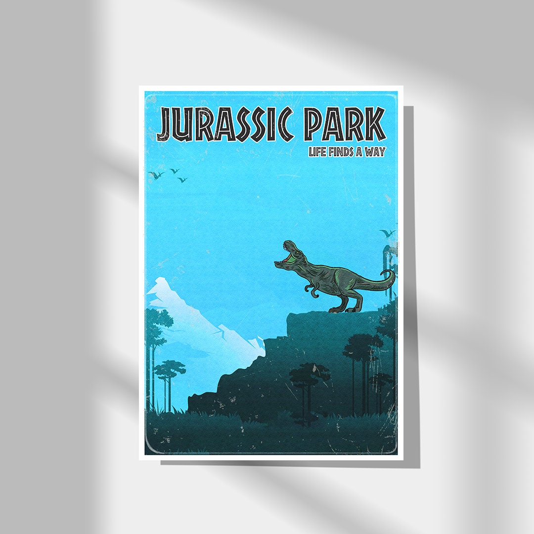 Jurassic Park Poster, Jurassic World Print, A3, A4, A5, Comic Book Poster