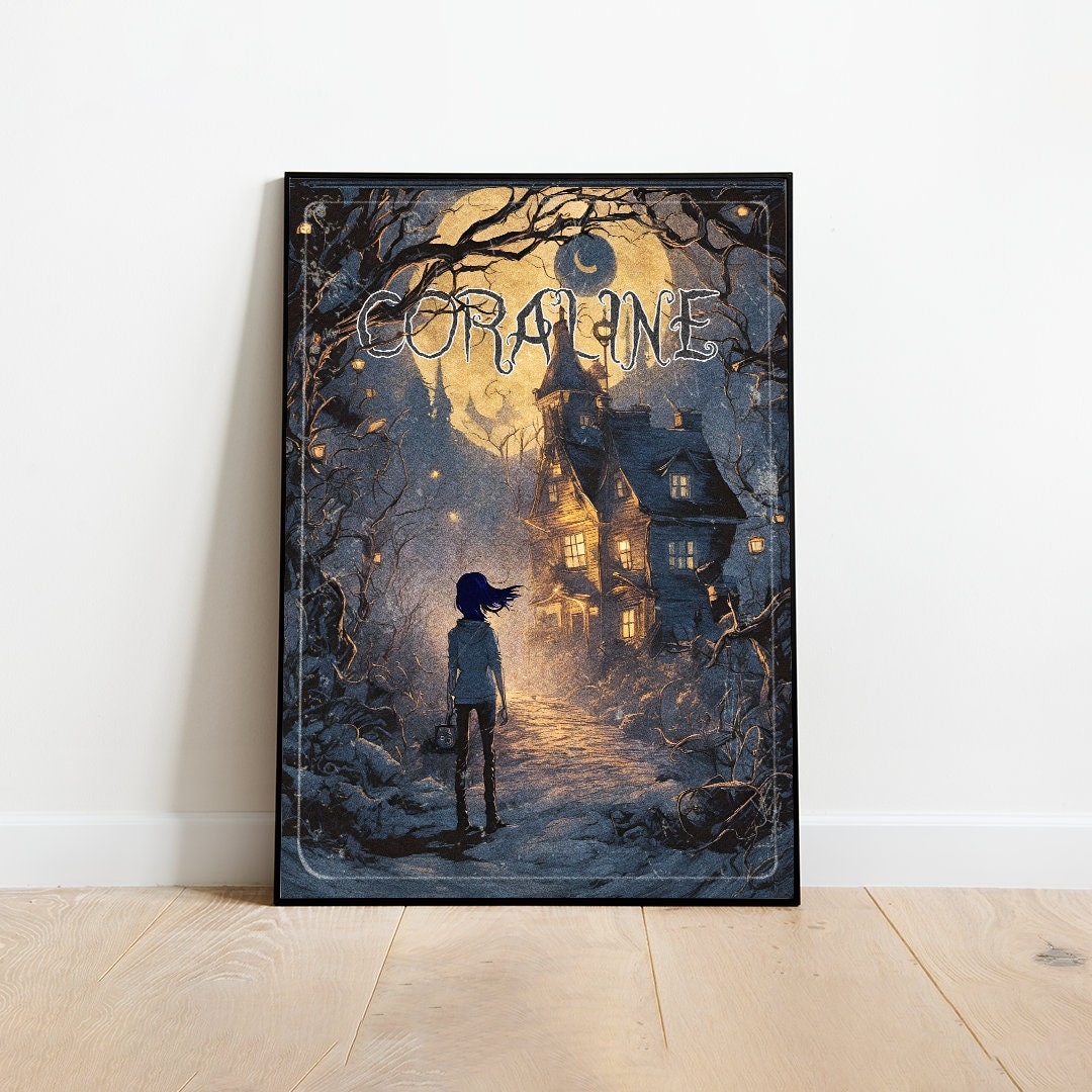 Coraline Poster, Coraline print, A3, A4, A5, Comic Book Poster, Tim Burton