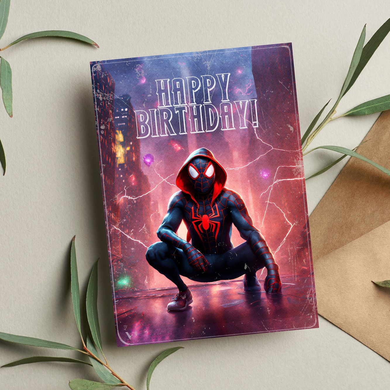 Mile Morales Birthday Card • Spiderman Birthday Card