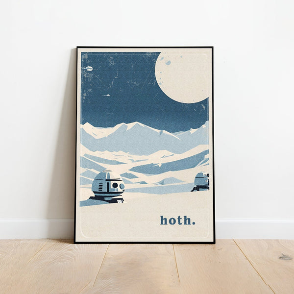 Hoth travel poster, Star Wars travel Poster