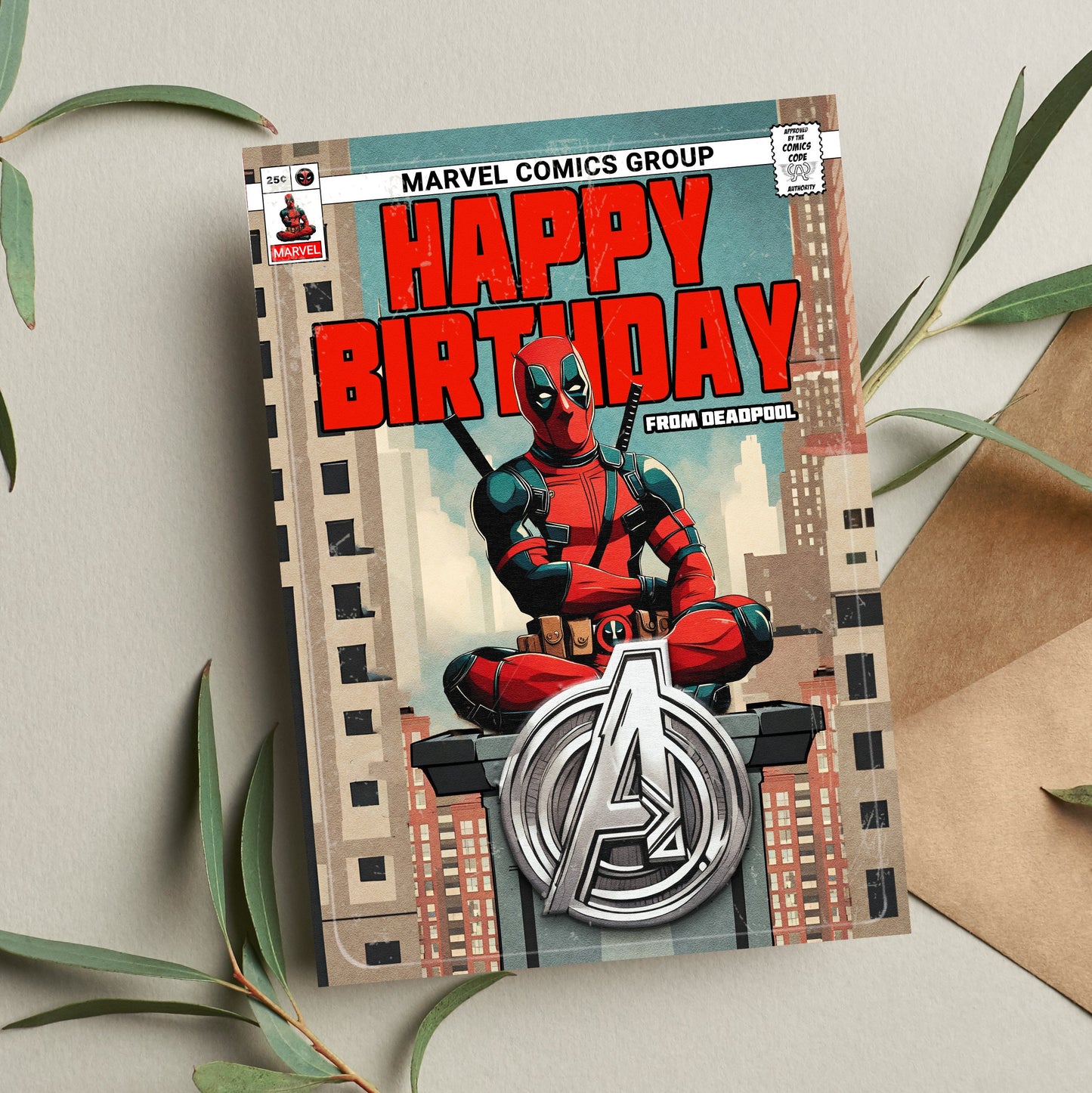 Deadpool Birthday Card