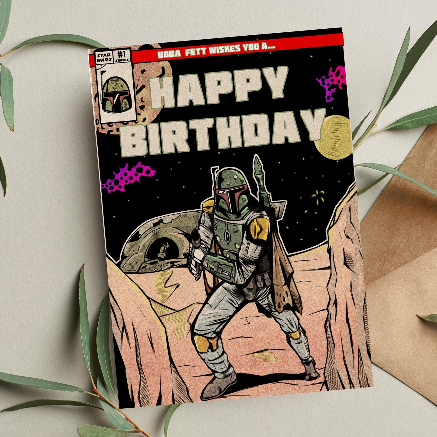Boba Fett Birthday Card