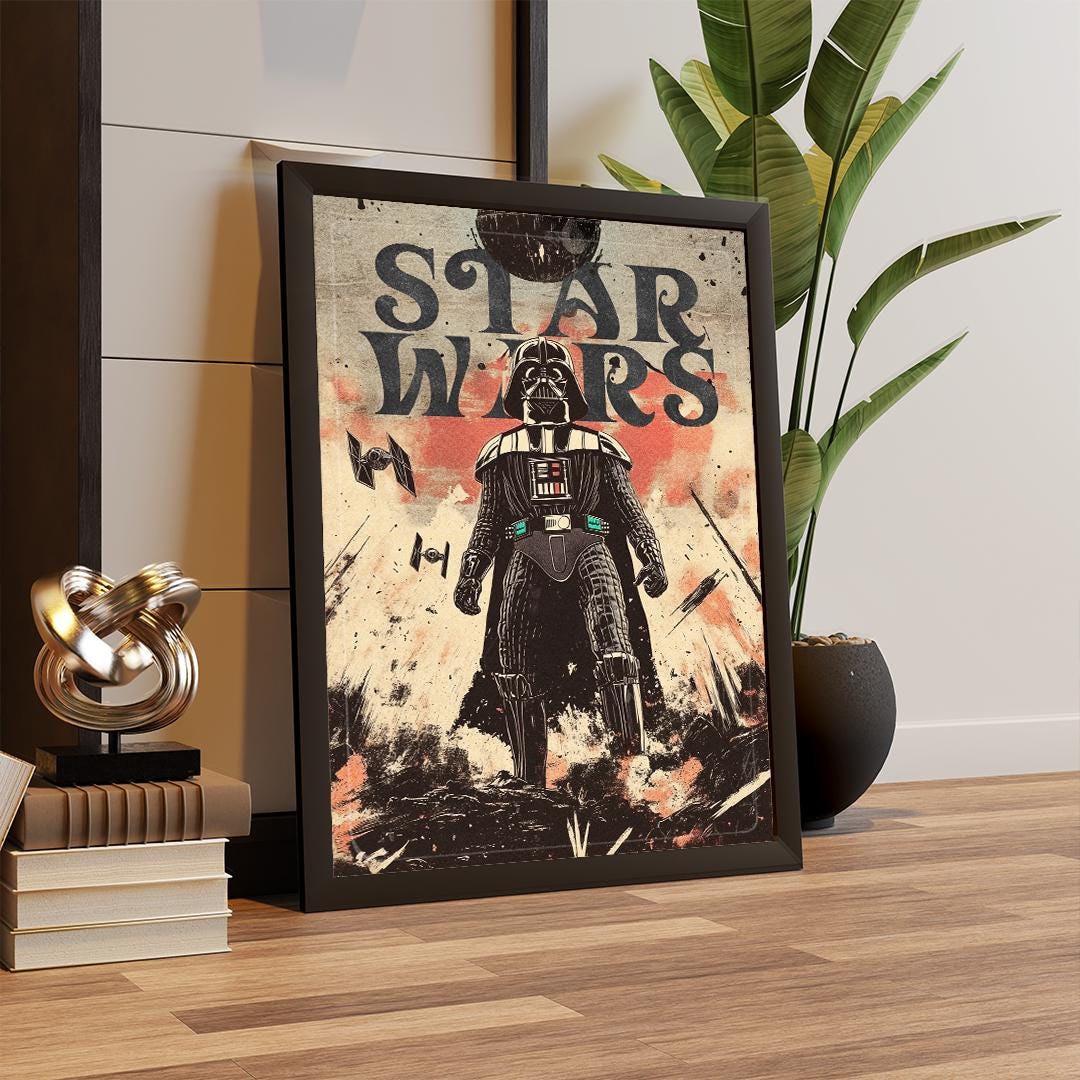 Vintage Star Wars Poster, Darth Vader Poster