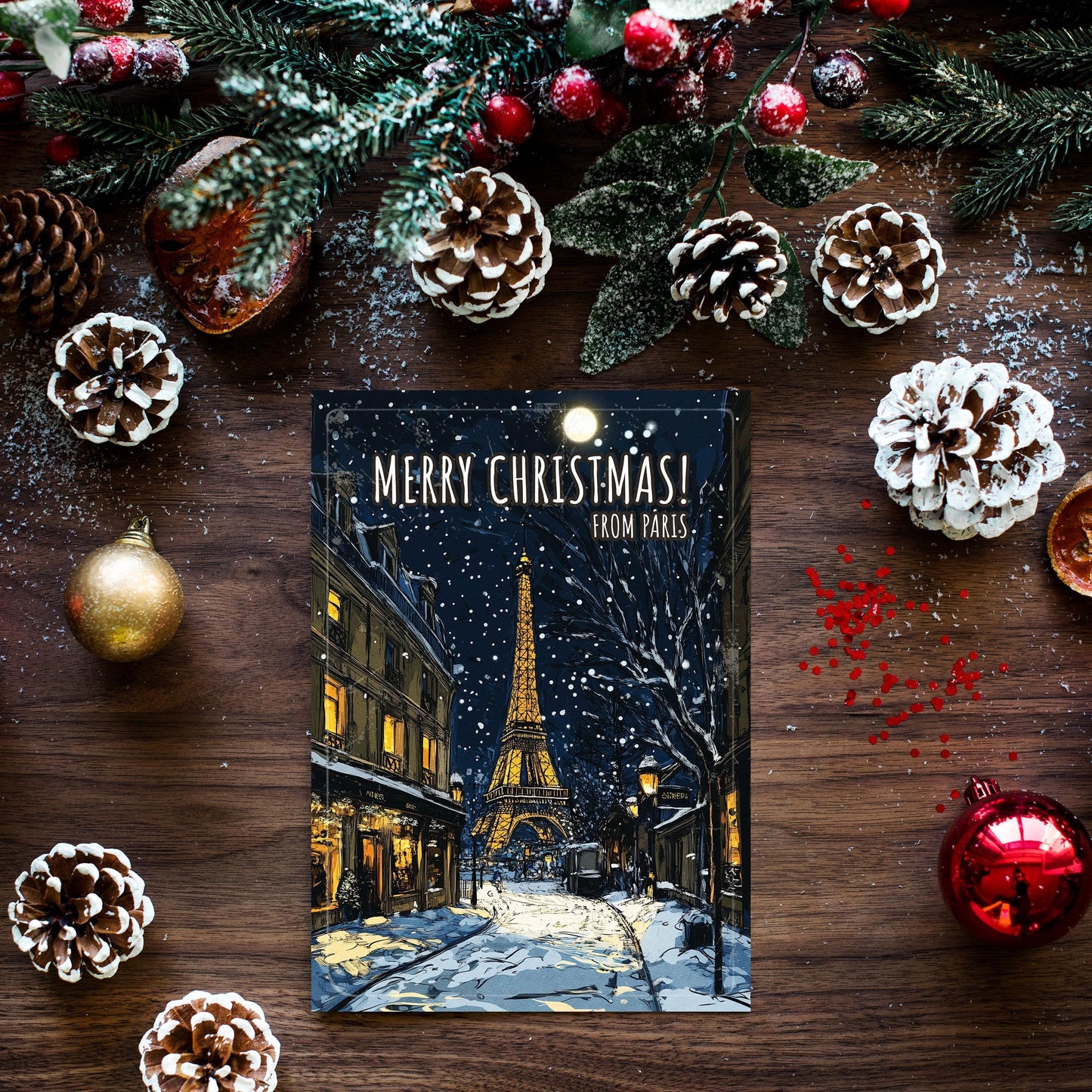 Paris Christmas Card