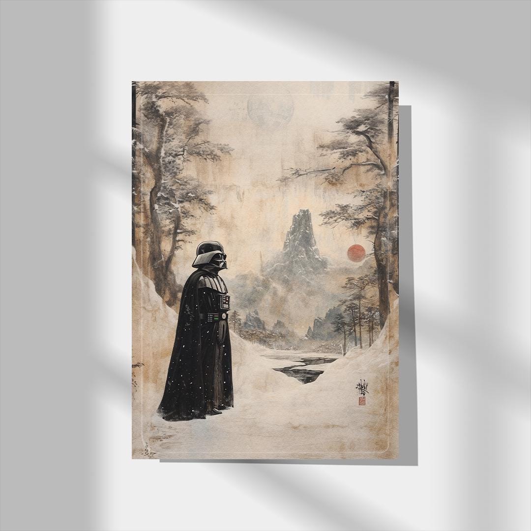 Vintage Star Wars Poster, Darth Vader Poster