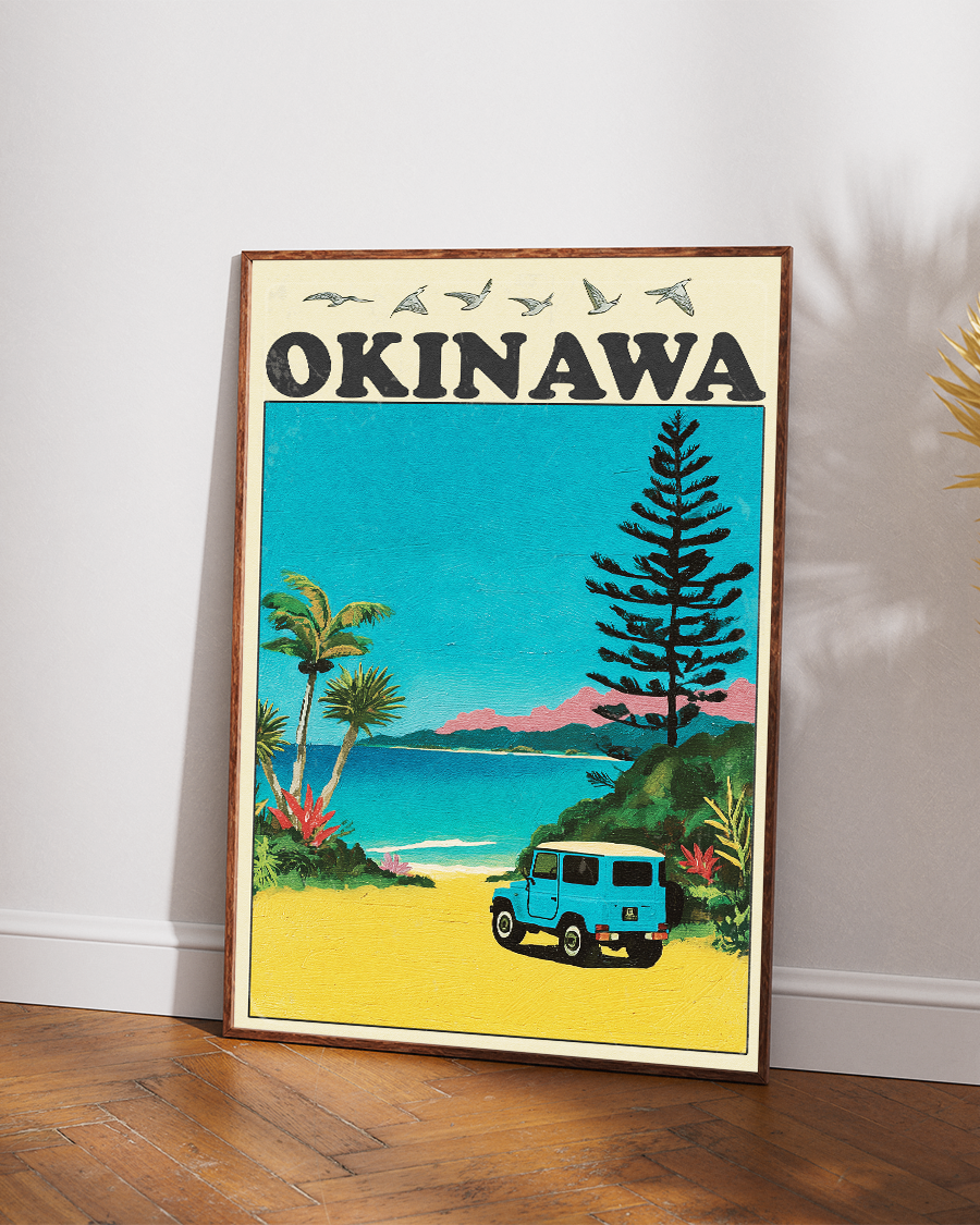 Okinawa Vintage Travel Poster
