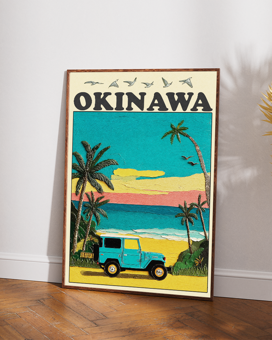 Okinawa Vintage Travel Poster