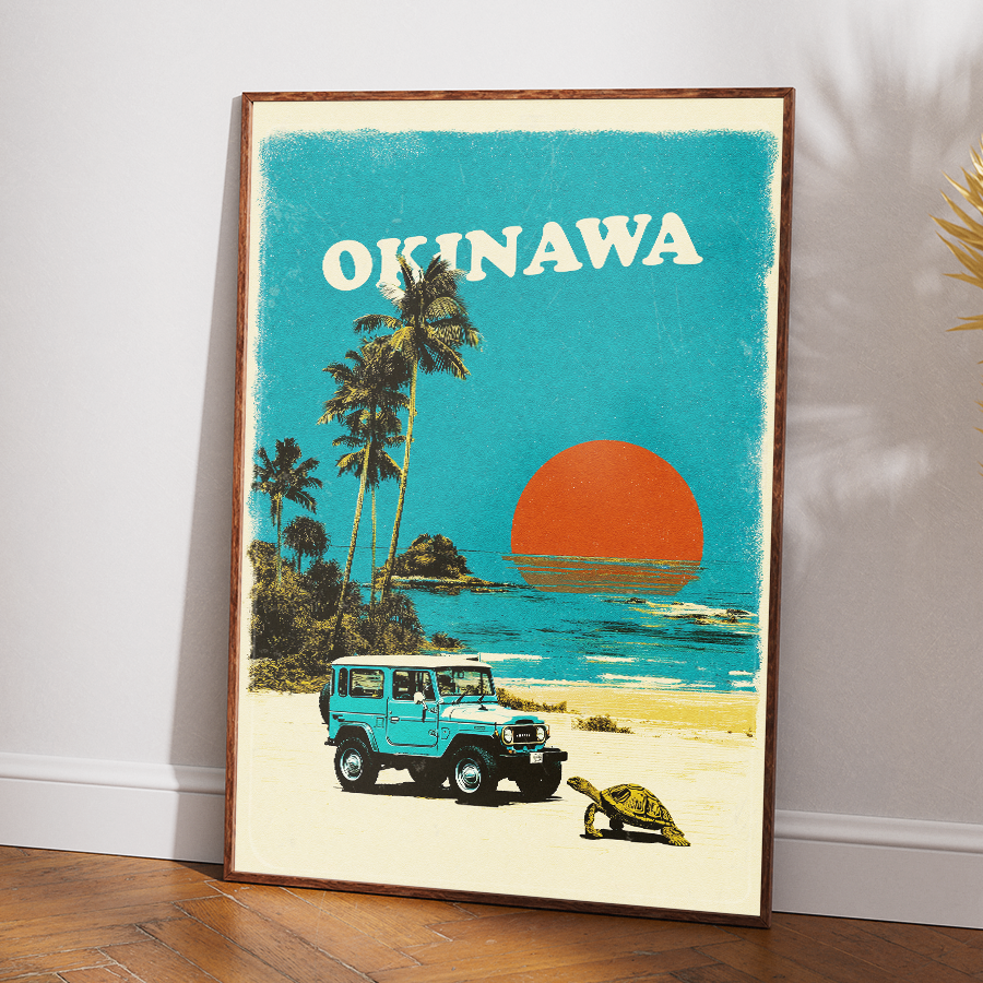 Okinawa Vintage Travel Poster