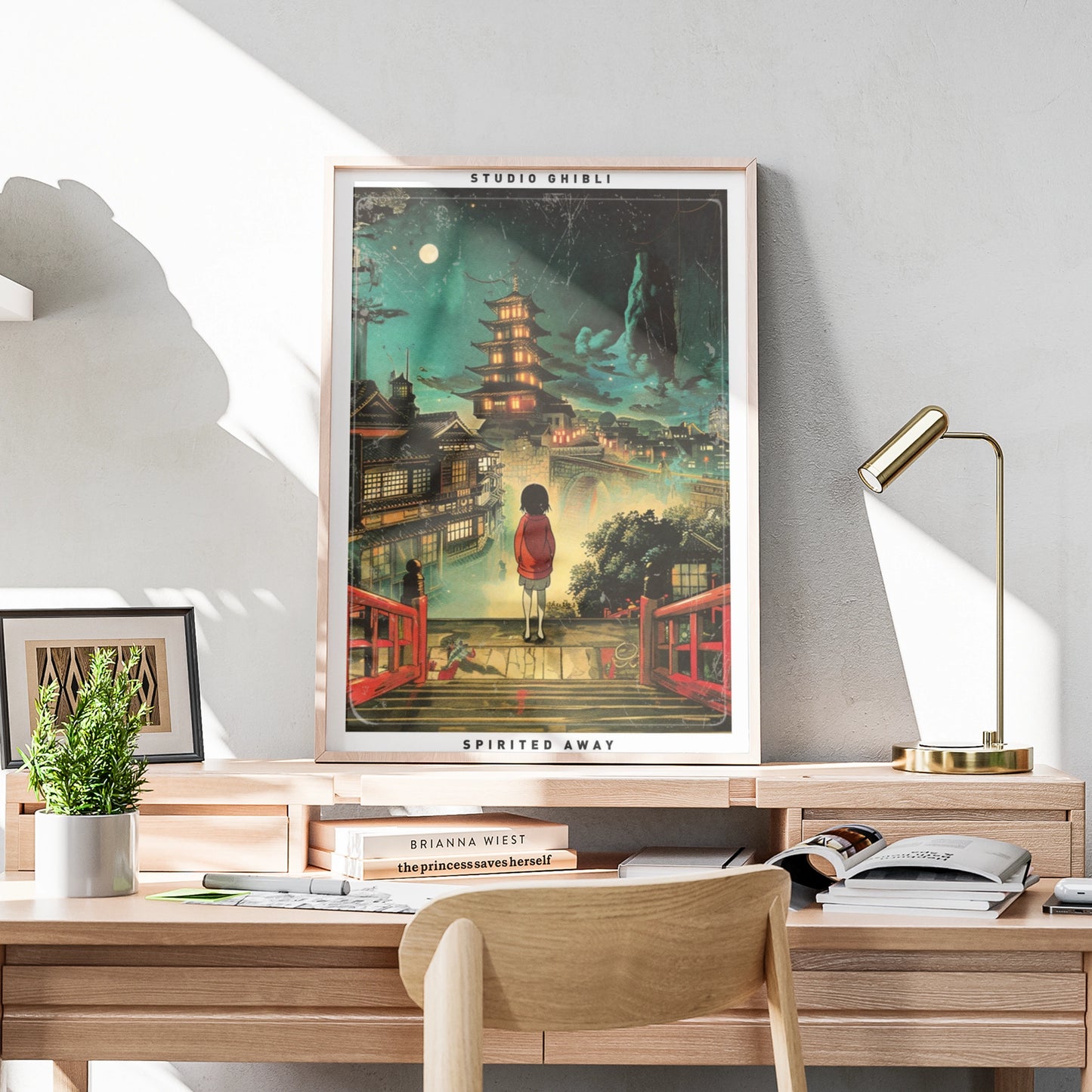 Spirited Away Poster, Studio Ghibli Wall Art, Chihiro Bridge Print, Anime Gift