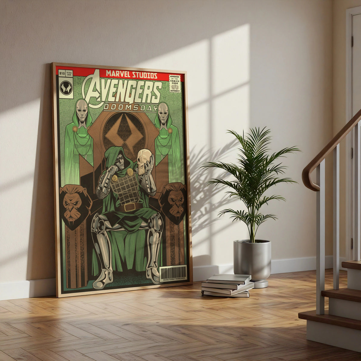 Avengers Doomsday Doctor Doom Comic Book Cover Poster, Marvel Wall Art Print