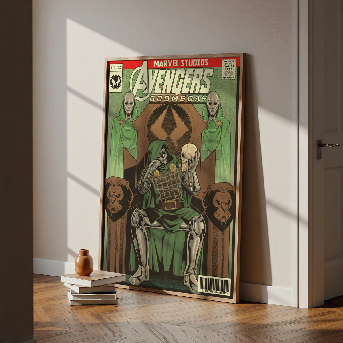 Avengers Doomsday Doctor Doom Comic Book Cover Poster, Marvel Wall Art Print