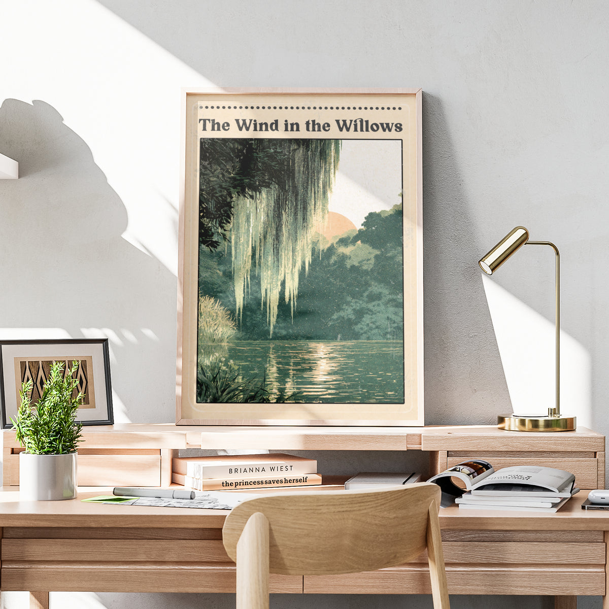 Wind in the Willows Poster, Classic Book Art Print, Vintage River Nature Wall Art