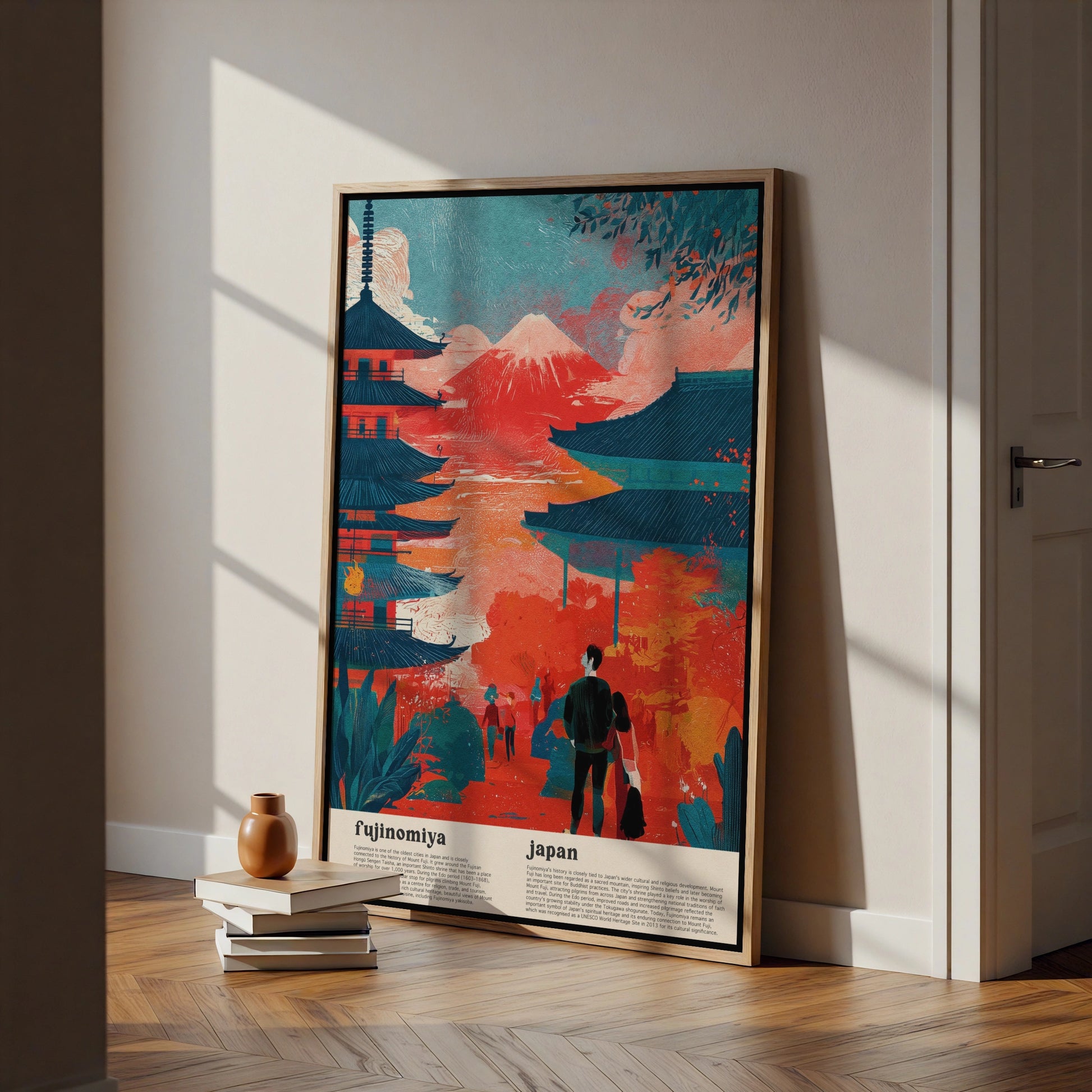 Fujinomiya Japan Poster, Mount Fuji Travel Print, Japanese Wall Art, Japan Print
