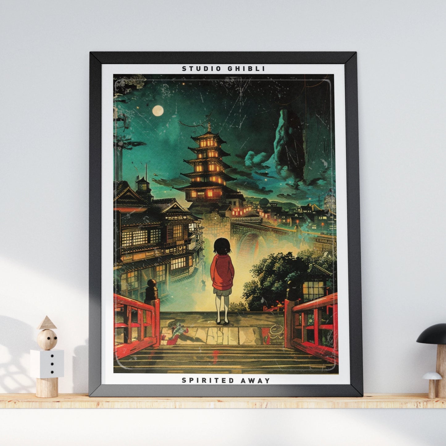 Spirited Away Poster, Studio Ghibli Wall Art, Chihiro Bridge Print, Anime Gift