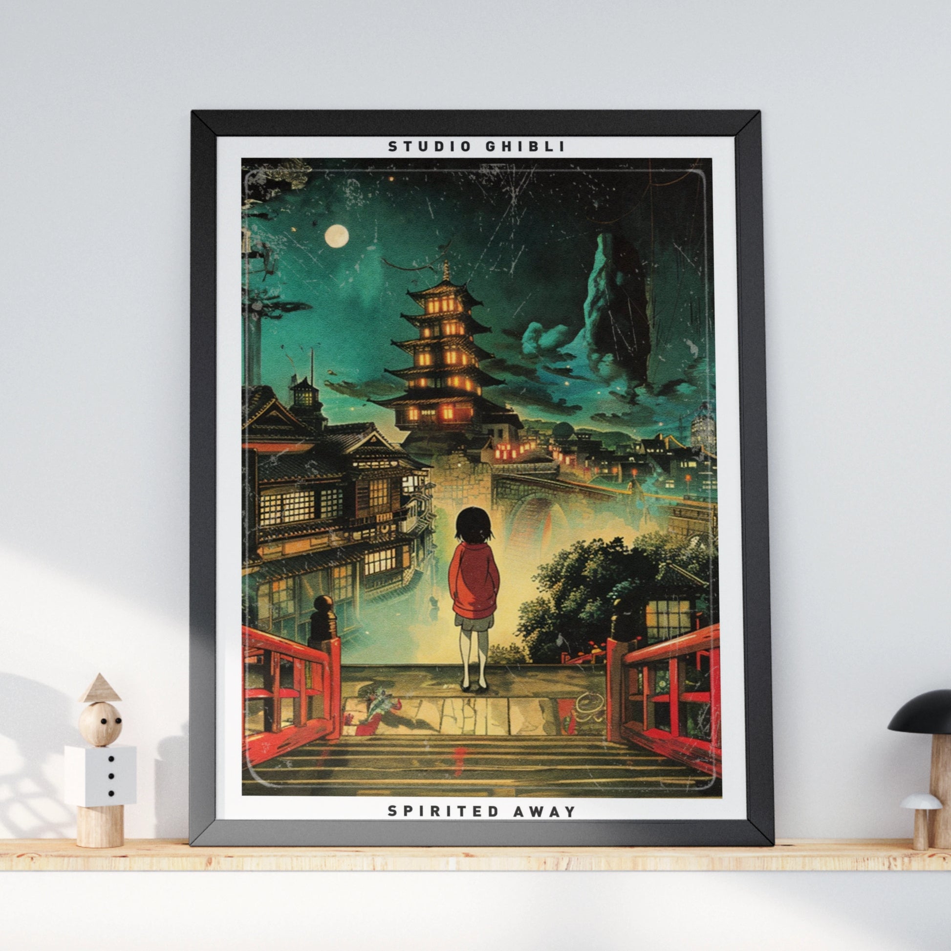 Spirited Away Poster, Studio Ghibli Wall Art, Chihiro Bridge Print, Anime Gift
