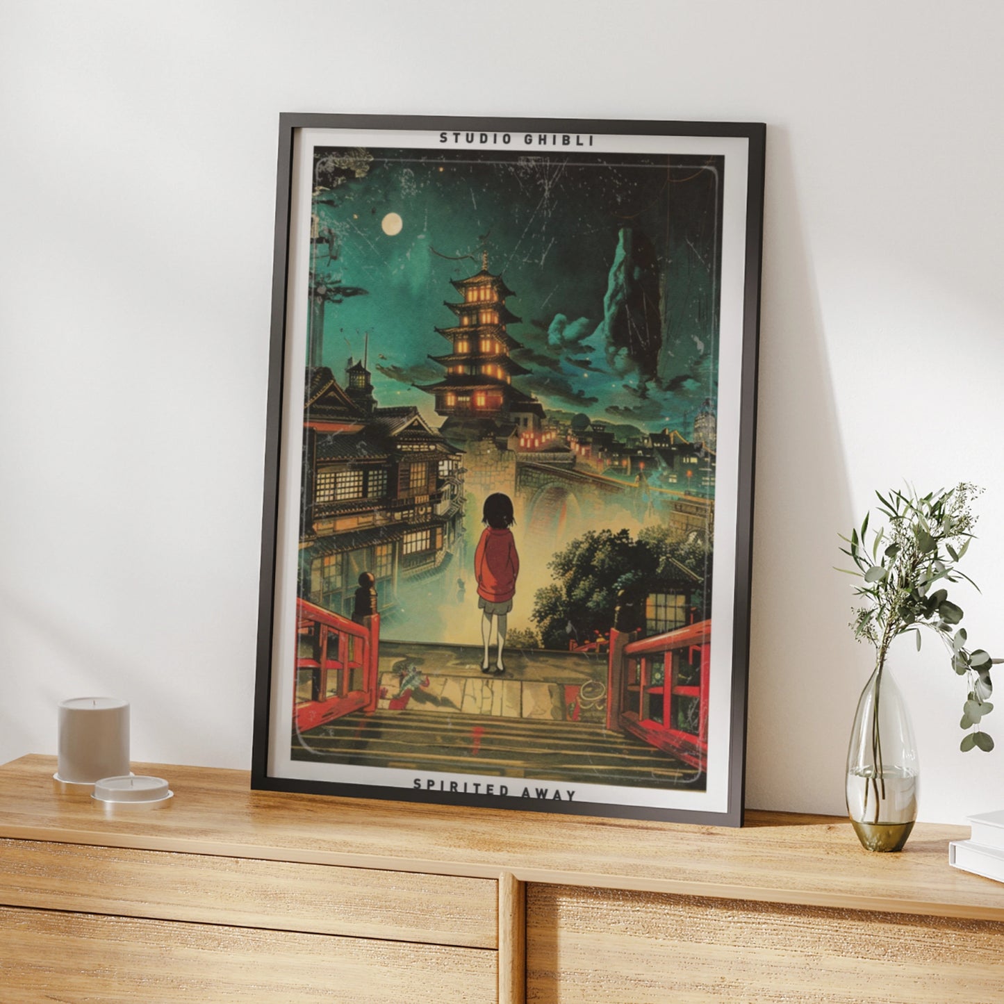Spirited Away Poster, Studio Ghibli Wall Art, Chihiro Bridge Print, Anime Gift
