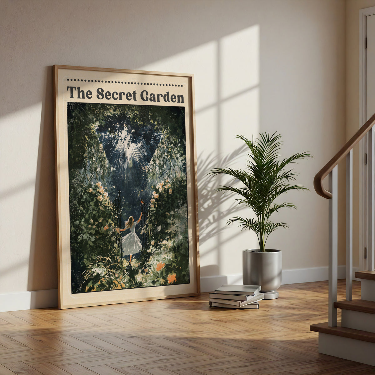 The Secret Garden Book Art Print, Frances Hodgson Burnett Classic Literary Poster