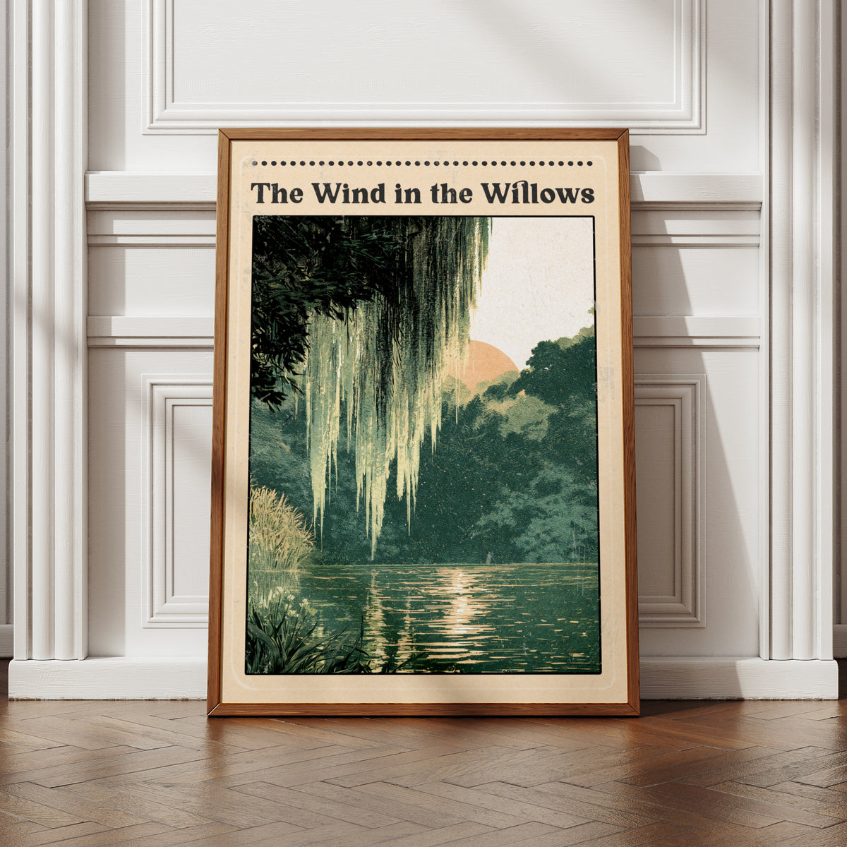 Wind in the Willows Poster, Classic Book Art Print, Vintage River Nature Wall Art
