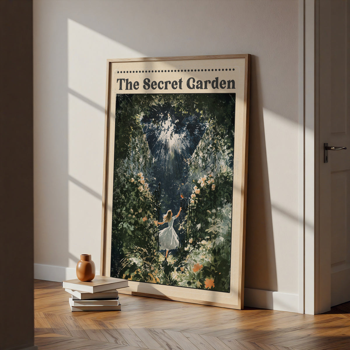 The Secret Garden Book Art Print, Frances Hodgson Burnett Classic Literary Poster