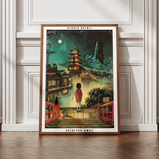 Spirited Away Poster, Studio Ghibli Wall Art, Chihiro Bridge Print, Anime Gift