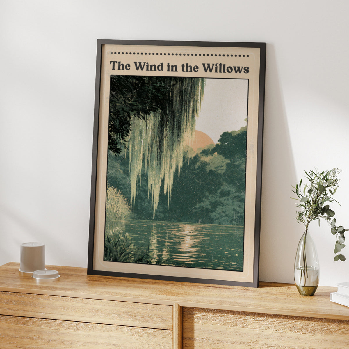 Wind in the Willows Poster, Classic Book Art Print, Vintage River Nature Wall Art